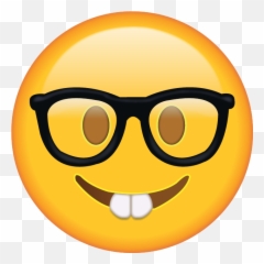 Download Nerd With Glasses Emoji - Nerd Emoji,Sunglasses Emoji