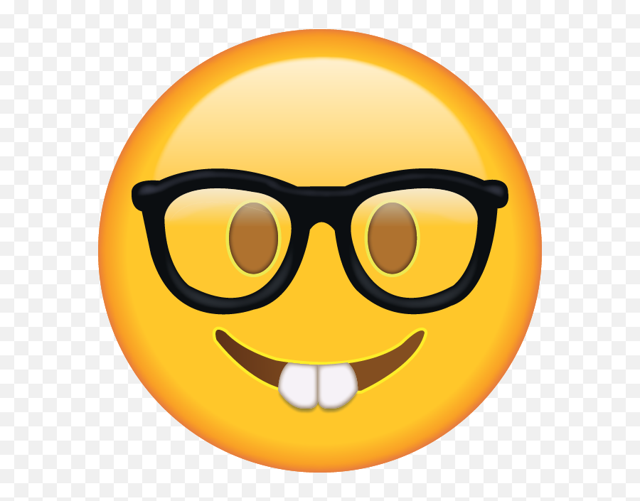 Download Nerd With Glasses Emoji - Nerd Emoji,Sunglasses Emoji