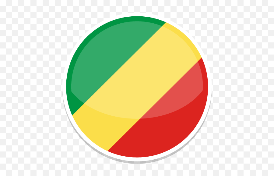 Congo Icon Round World Flags Iconset Custom Icon Design - Round Flag Of Congo Brazzaville Emoji,Dominican Flag Emoji Iphone