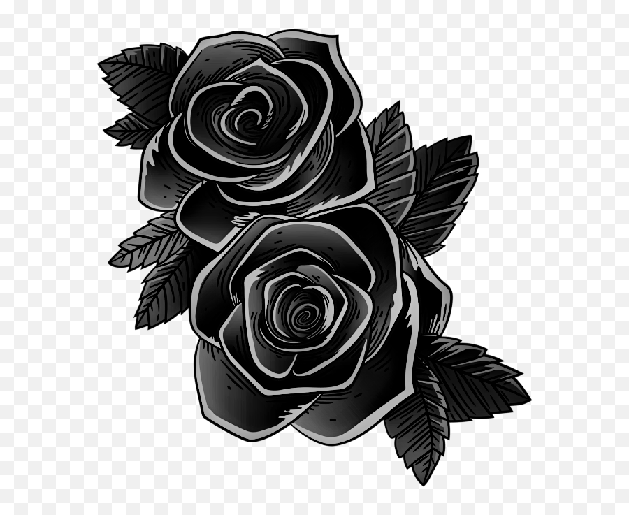 Blackandwhite Black Roses Eose Blackroses Blackrose - Blue Flower Tattoo Designs Png Emoji,Black Rose Emoji