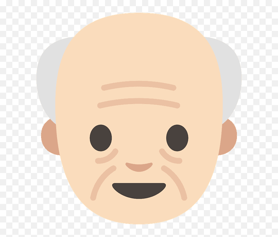 Old Man Emoji Clipart - Happy,Old Google Emojis