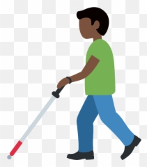 Man With White Cane Emoji Clipart Free Download Transparent - Clean,Human Emojis