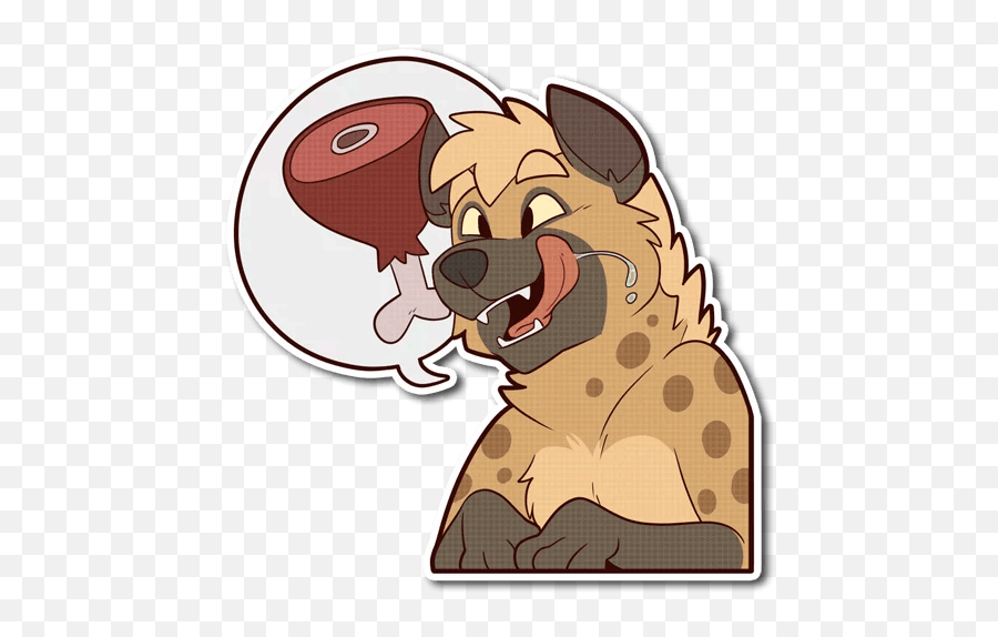 Spotted Hyenau201d Stickers Set For Telegram - Happy Emoji,Hyena Emoji