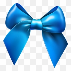 Ribbon Bows - Blue Cartoon Bow Tie Emoji,Blue Ribbon Emoji
