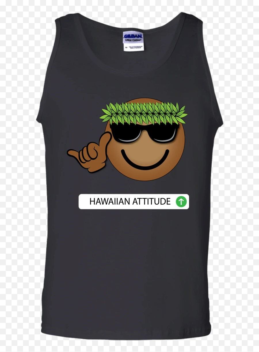 Ha Hawaiian Emoji Cotton Tank Top - Sleeveless Shirt,Attitude Emoji