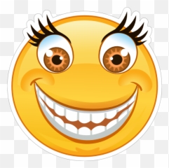 Crazy Wide Eyes Big Smile Emoji Sticker -
