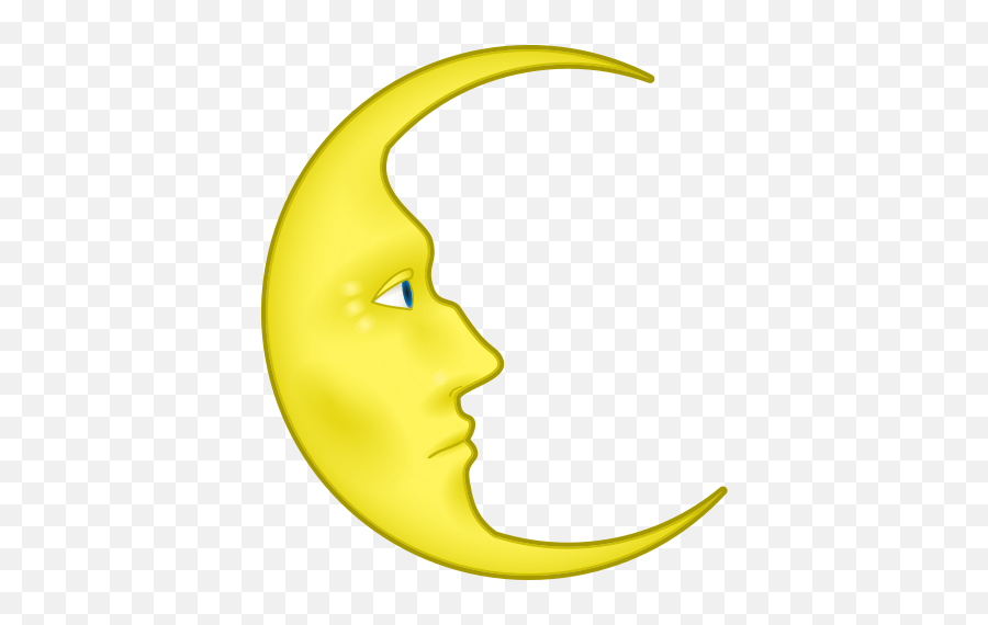 Last Quarter Moon With Face Emoji For - Crescent Moon Face Emoji,Smiling Moon Emoji