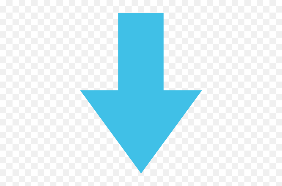 Downwards Black Arrow Emoji For Facebook Email Sms - Majorelle Blue,Arrow Emojis
