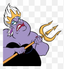 Download Trident Angry Ursula Trident - Angry Ursula Little Mermaid Emoji,Trident Emoji