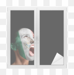 The Mexican Flag Window Glass Sticker - Zombie Emoji,Mexican Flag Emoticon
