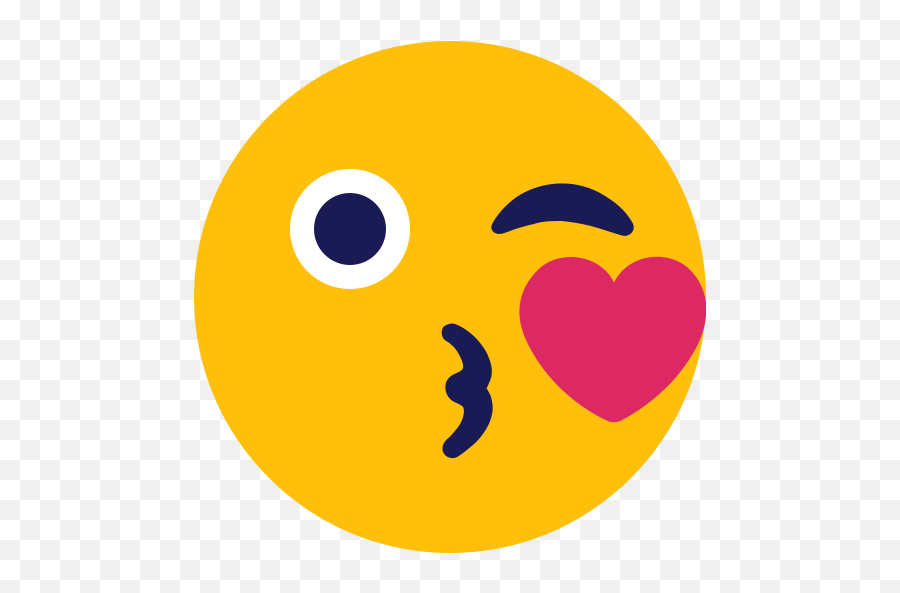 Emoji Kiss Smiley Free Icon Of Emoji 1 - Circle,Kiss Emoji