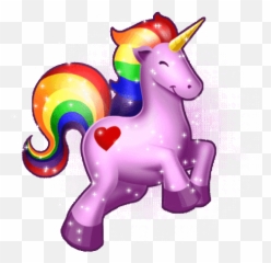 Glitter Rainbow Unicorn Clipart - Animated Gif Emoji