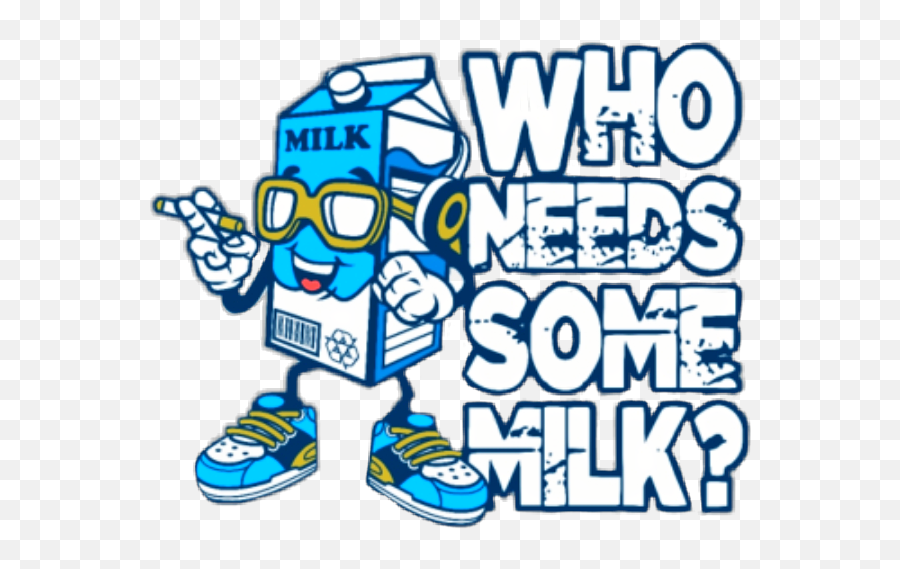 Milkbox Milk Hip Food Quote Funny Comic - Clip Art Emoji,Hip Emoji