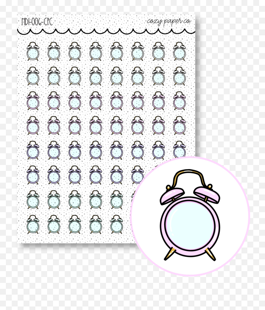 Hand Drawn Foil Sparkle Alarm Clock Icons - Dot Emoji,Sparkle Emoticon