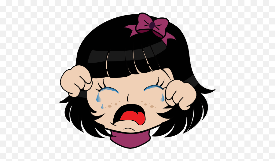 Crying Girl Manga Smiley Emoticon Clipart I2clipart Emoji,Crying Emoticons