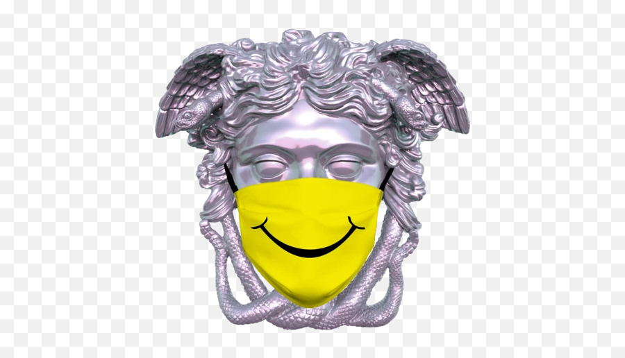 Smiley Face Mask - Eva01 Face Emoji,Ahegao Emoticon
