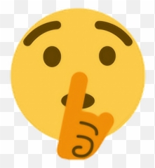 Sh Shush Finger Hand Emoji Emoticon - Transparent Png