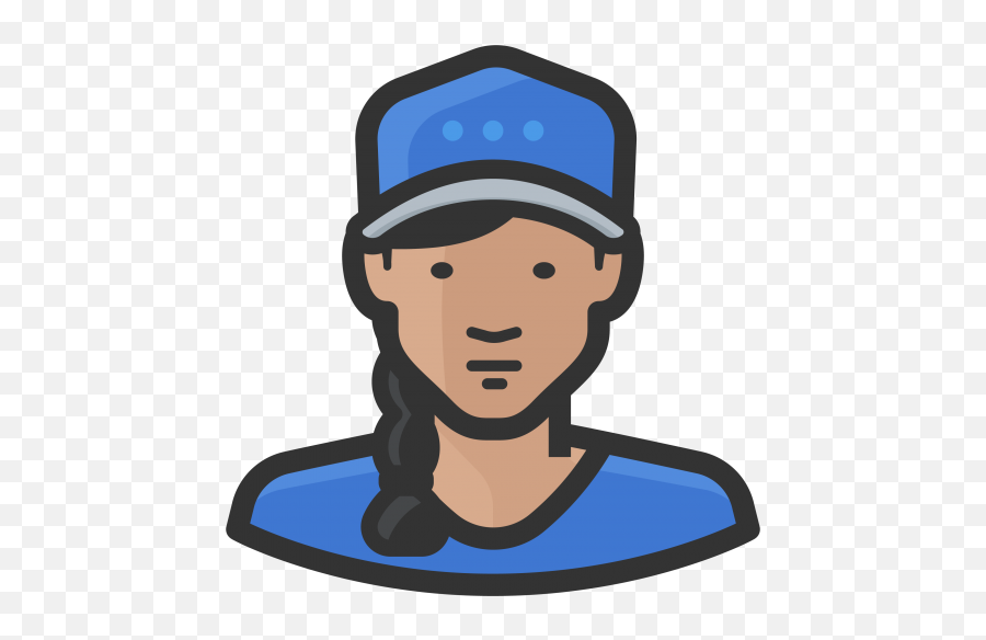 Girl In Ballcap Emoji - Icon,Girl Emoji Transparent