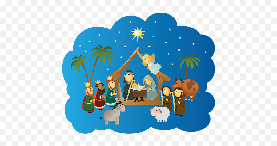 Childrens Nativity Scene - Cartoon Simple Nativity Scene Emoji,Nativity Emoji