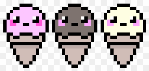 Ice Cream Friends - Cute Png Transparent Pixel Emoji,Ice Cream Emoticon