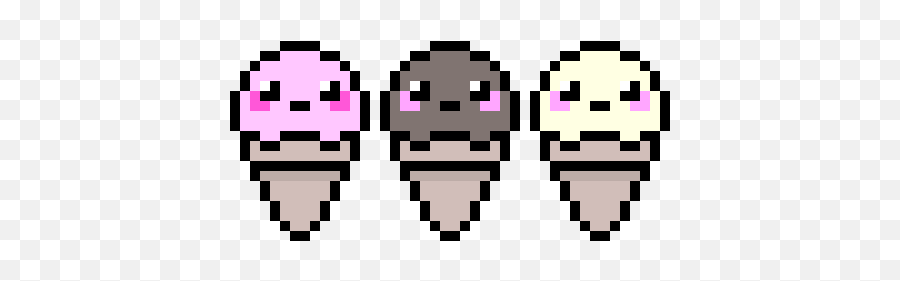 Ice Cream Friends - Cute Png Transparent Pixel Emoji,Ice Cream Emoticon