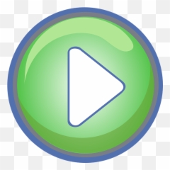 Free Circular Round Vectors - Green Play Button Transparent Emoji