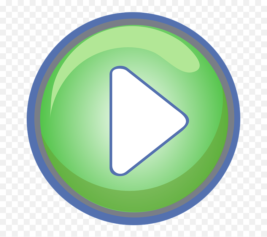 Free Circular Round Vectors - Green Play Button Transparent Emoji,Insert Emotions