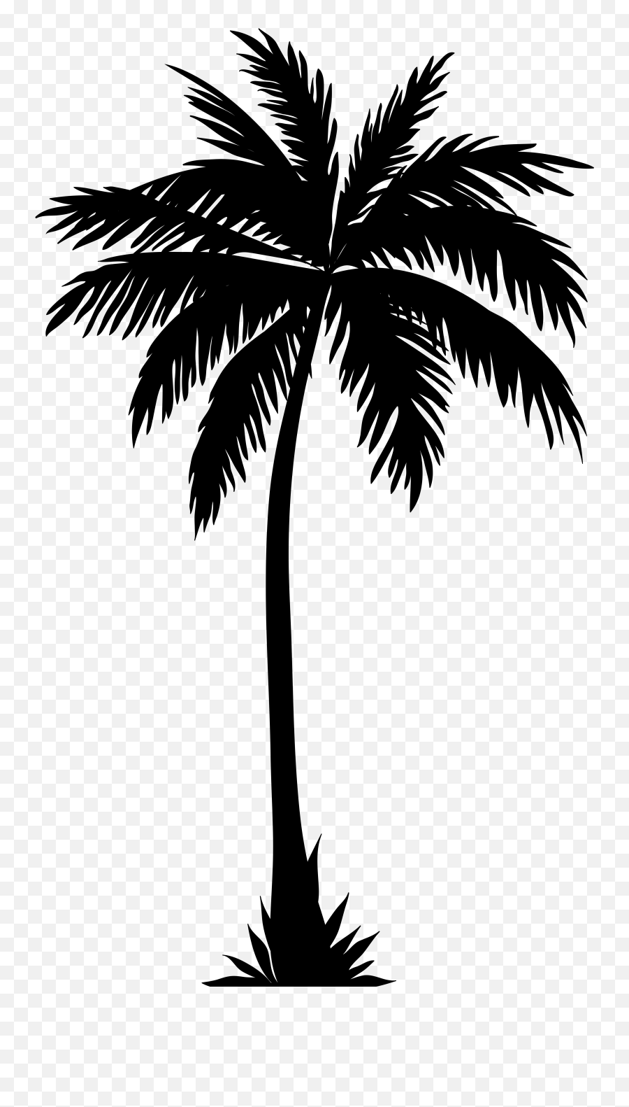 Arecaceae Silhouette Clip Art - Transparent Background Palm Tree Silhouette Emoji,Palm Tree Emoji