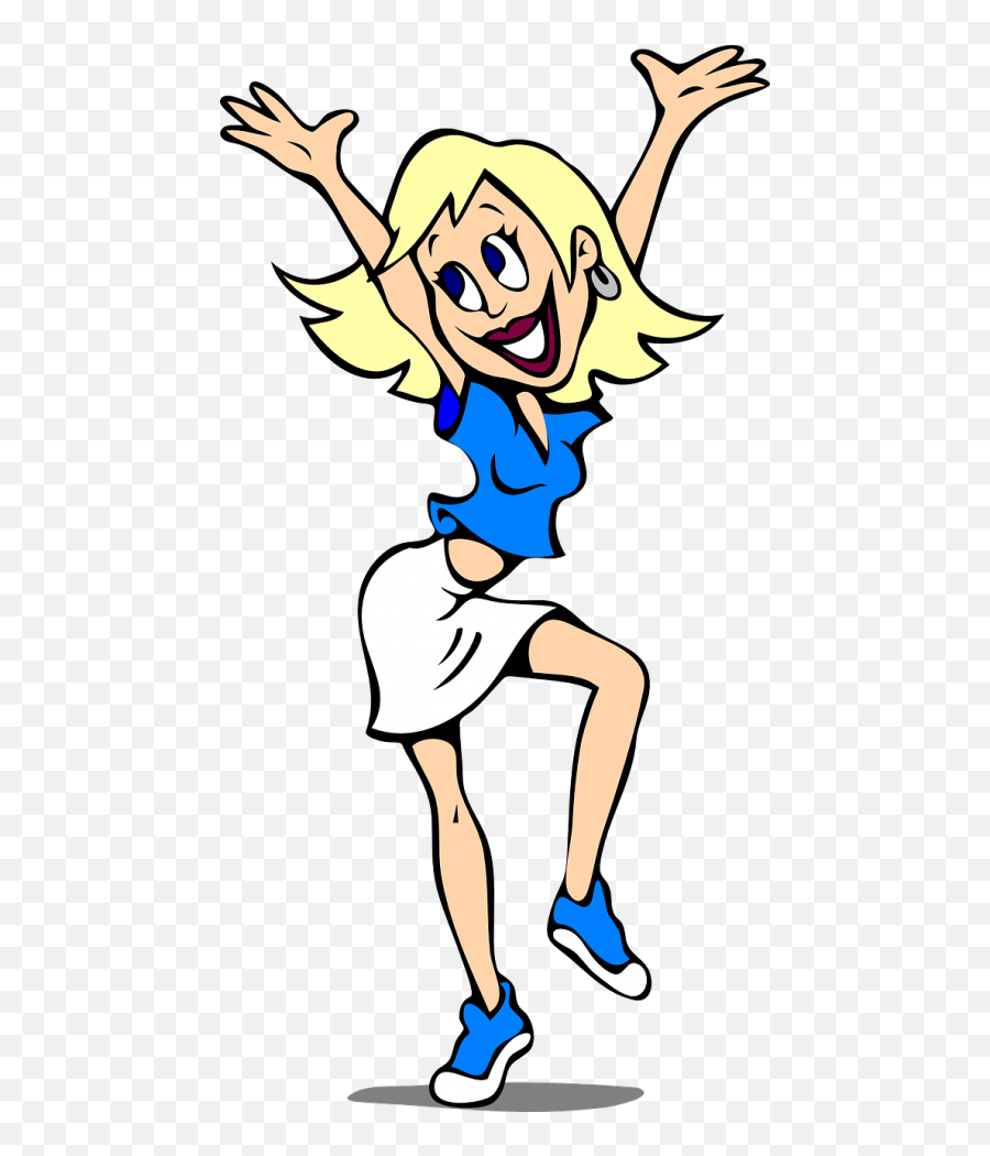 Excited Woman Surprised Happy Woman Happy - Happy Woman Clip Art Emoji,Dancing Girls Emoji