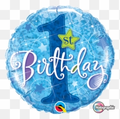 Ballon U003eu003e1st Birthday - Boyu003cu003c 1st Birthday Blue Balloon Emoji,Ballon Emoji