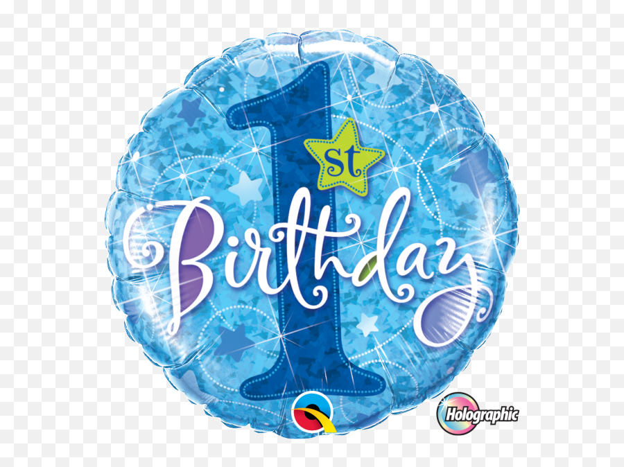 Ballon U003eu003e1st Birthday - Boyu003cu003c 1st Birthday Blue Balloon Emoji,Ballon Emoji