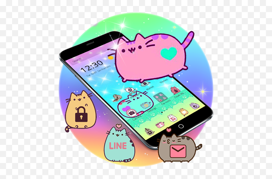Cuteness Pusheen Cat Cartoon Theme Android - Cartoon Emoji,Pusheen The Cat Emoji