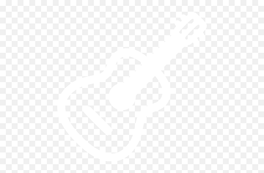 White Guitar Icon - Music White Icon Png Emoji,Guitar Emoticon