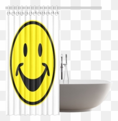Funny Yellow Smiley For Happy People Shower Curtain 69x72 Id D376015 - Smiley Emoji,69 Emoticon