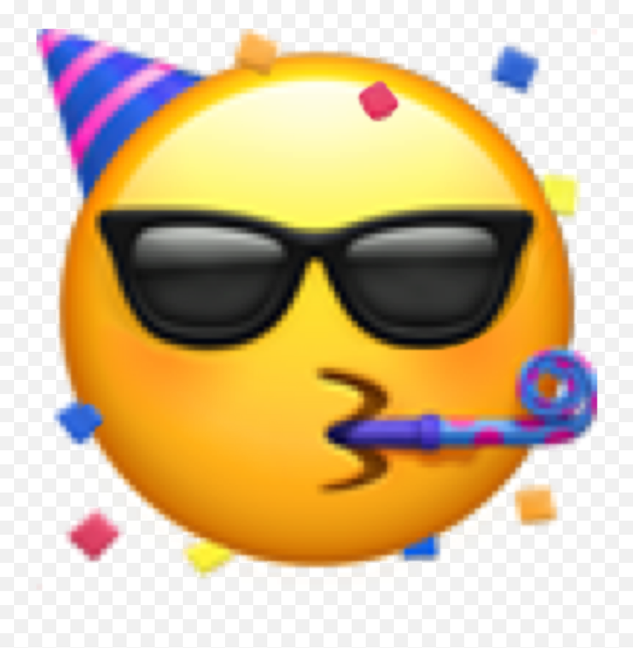 Cool Party Partytime Confetti Sticker - Smiley Emoji,Confettie Emoji