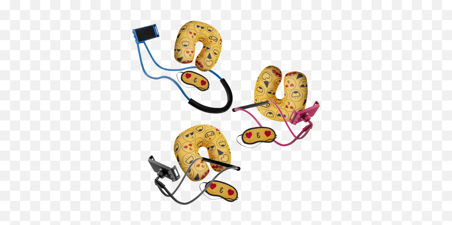 Lazy Bundle Easy - Viewing Neck Mount And Emoji Neck Pillow Soft,Bandaid Emoji