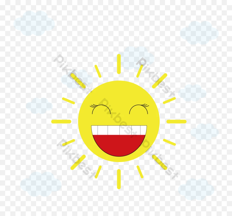 Cartoon Laughing Sun Vector Png Images Ai Free Download - Happy Emoji,Laugh Emoticon Text