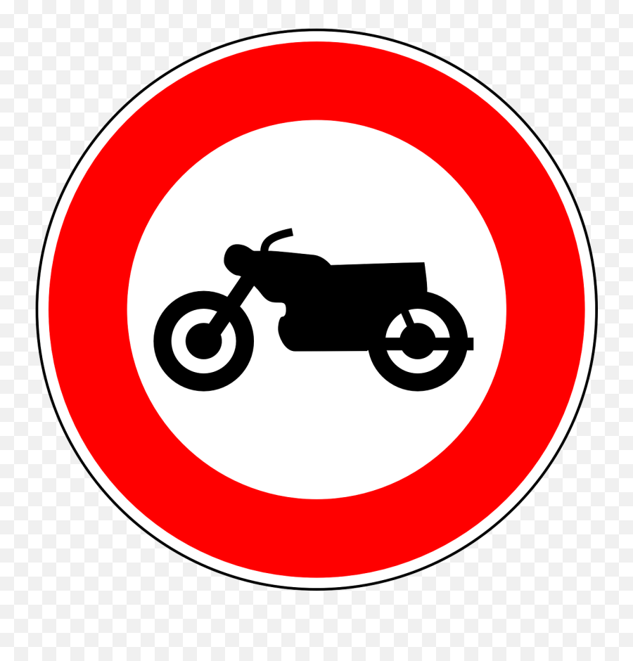 No Motorcycles Traffic Sign Sign Regulatory Sign Road Sign - All Motor Vehicles Prohibited Sign Emoji,Harley Davidson Emoji