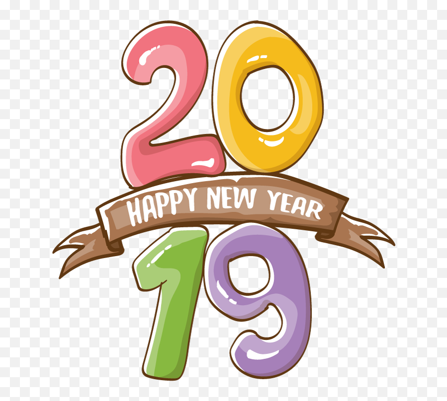 2019 Happy New Year 19 Vector - Happy New Year 19 Emoji,Happy New Year Emoji Art
