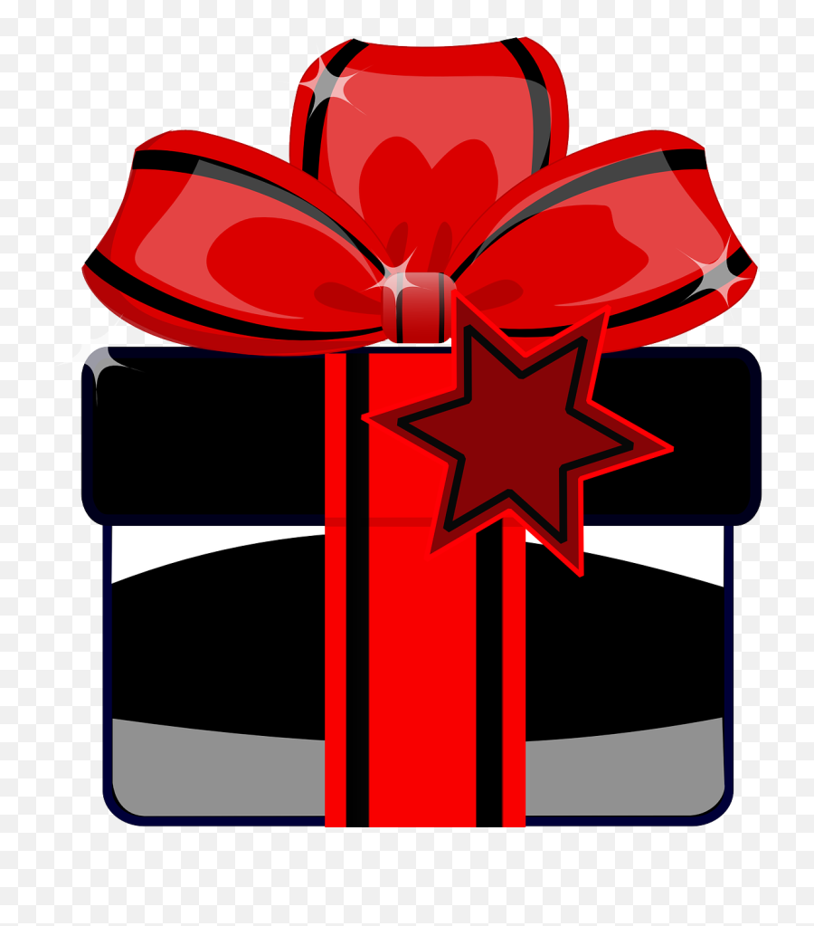 Black Wrapped Christmas Birthday - Gift Box In Black Png Emoji,Emoji Birthday Presents