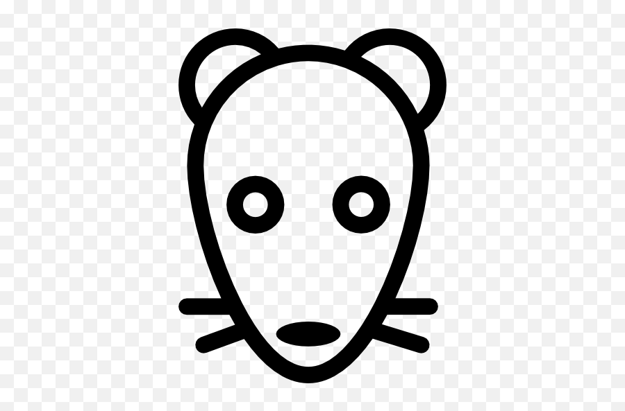 Rat Head Outline - Rat Head Png Emoji,Rat Emoticon