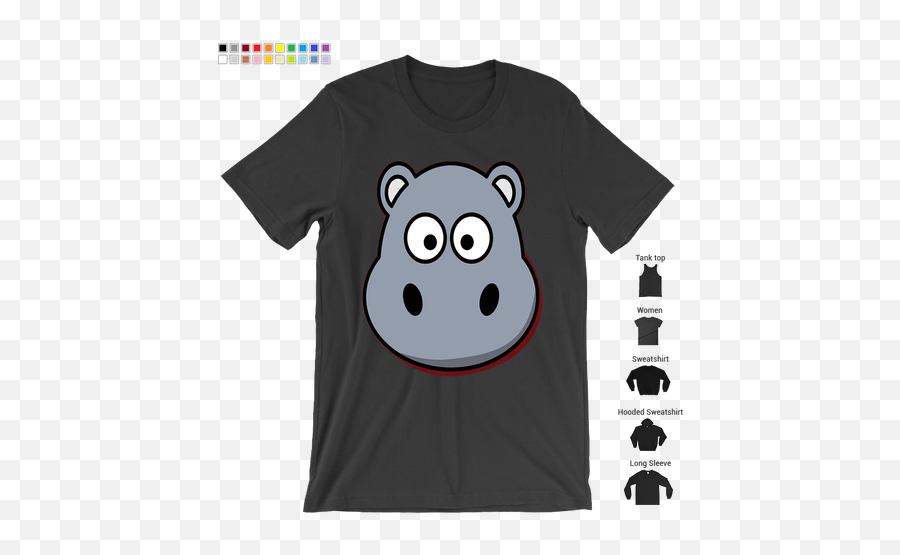 Cuteness Overload Rainbow Emoji Yellow Wink Face T - Cartoon,Hippo Emoji