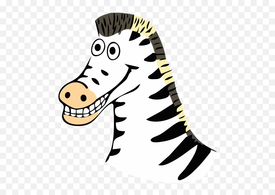 Drawn Zebra - Zebra Cartoon Smiling Png Emoji,New Unicorn Emoji