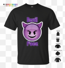 Emoji Shirt Purple Devil Face Emoticon