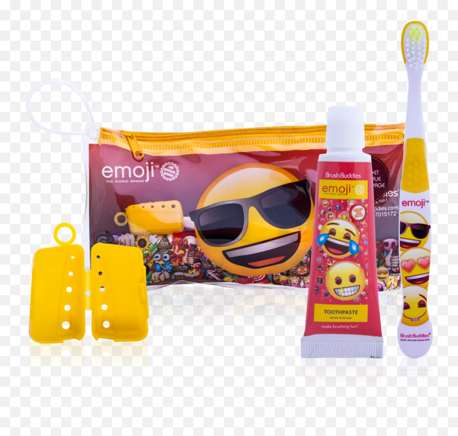 Brush Buddies Emoji Value Travel Kit - Emoji The Iconic Brand Toothpaste,Travel Emoji