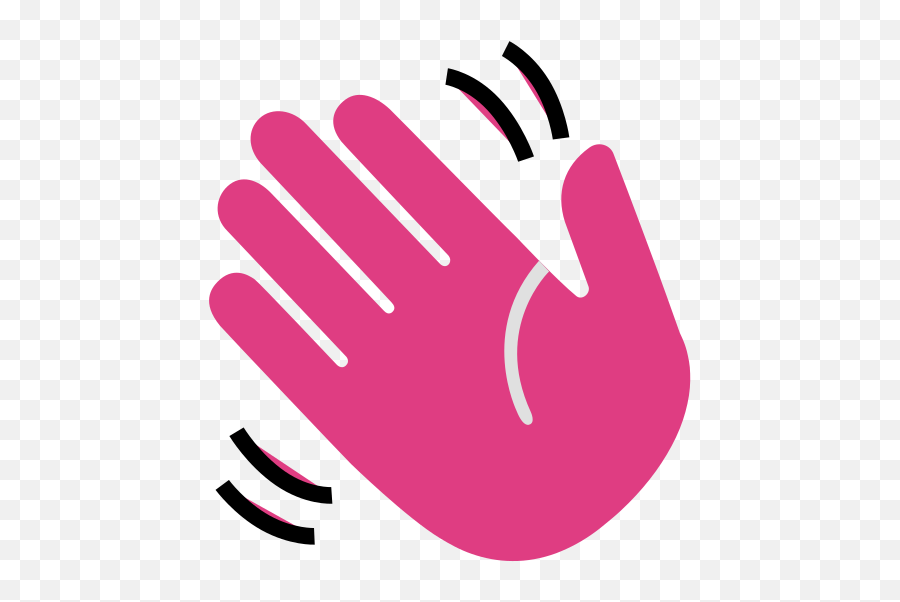 Waving Hand Emoji Android Png - Waving Hand Clip Art,Emoji Waving Hand