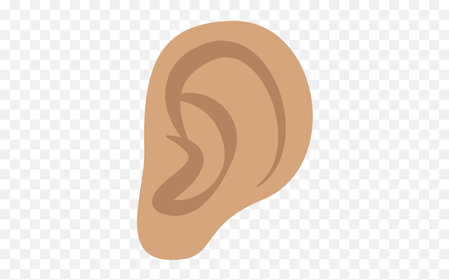 Ear Medium Skin Tone Emoji Emoticon - Dark Skin Ear Clipart,Ear Emoji Png