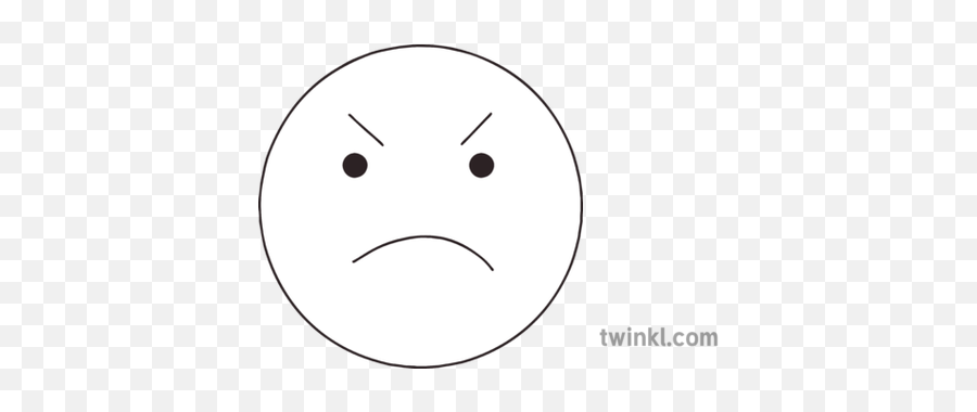 Angry Emoji Emoticon Smiley Face Ks2 Black And White - Angry Emoji Faces Black And White,Angry Emoji