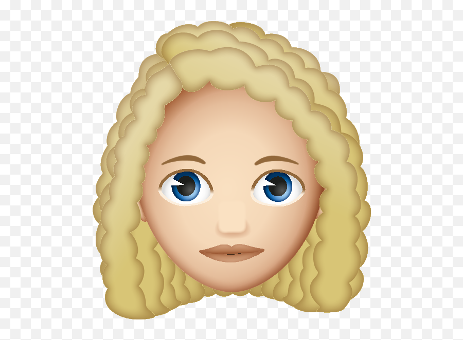 Blond Curly Hair - Grey Haired Woman Emoji,Hair Emoji