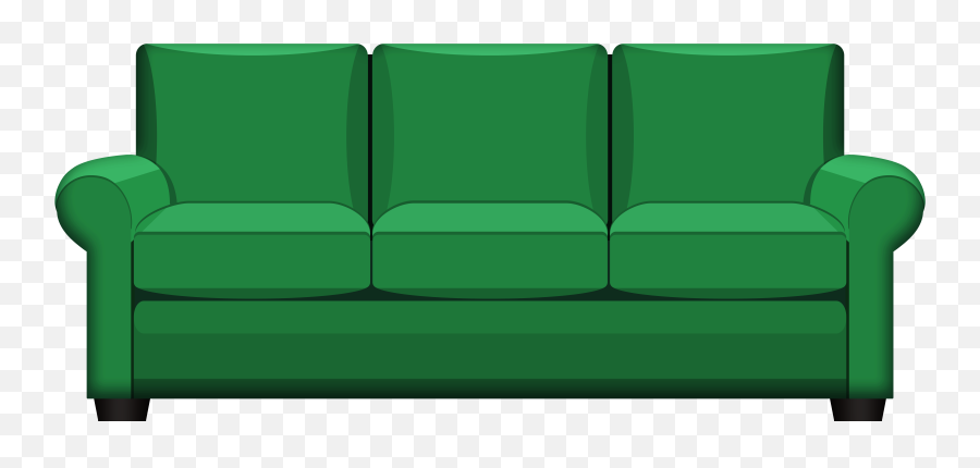 Green Couch Clipart - Brown Couch Clip Art Emoji,Couch Emoji